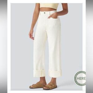 Halara Flex™ High Waisted Pockets Rolled Hem Wide Leg